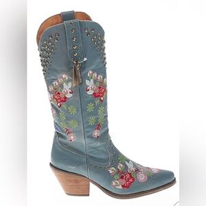 Dingo Blue Embroidered Western Boots